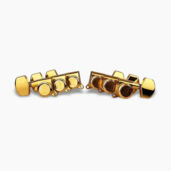 True Lok TK-7117-002 Mid-Size Locking Tuners 3x3 Gold