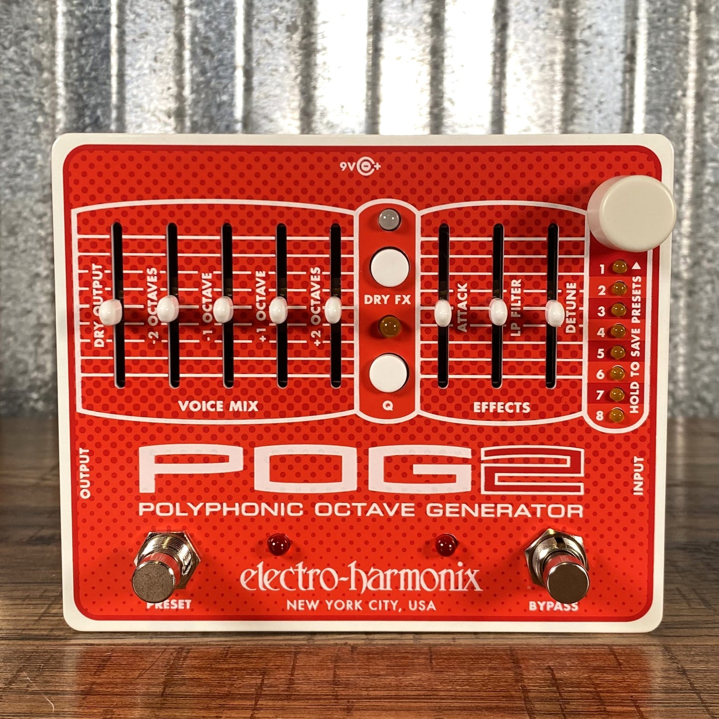 Electro-Harmonix EHX POG2 Polyphonic Octave Generator Guitar Bass Effect Pedal