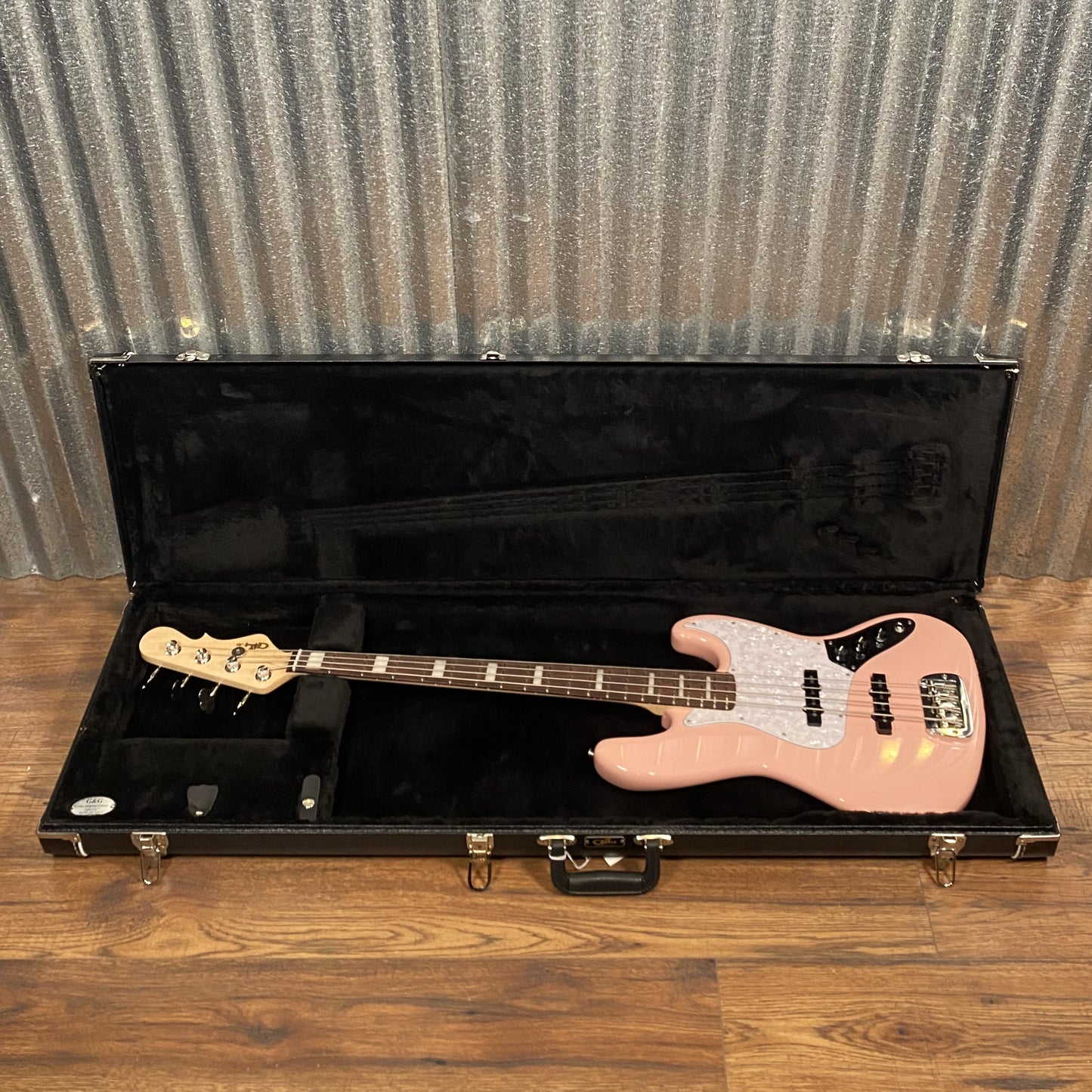 G&L USA JB 4 String Bass Shell Pink & Case #7114 Used