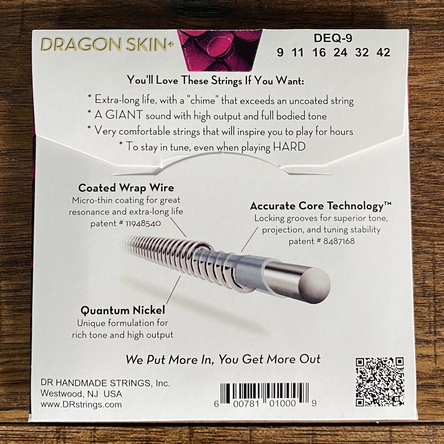 DR Strings DEQ-9 Dragon Skins + Coated Electric Guitar Set Light 9-42