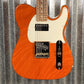 G&L USA Fullerton Deluxe ASAT Classic Bluesboy Clear Orange Guitar & Bag #8195