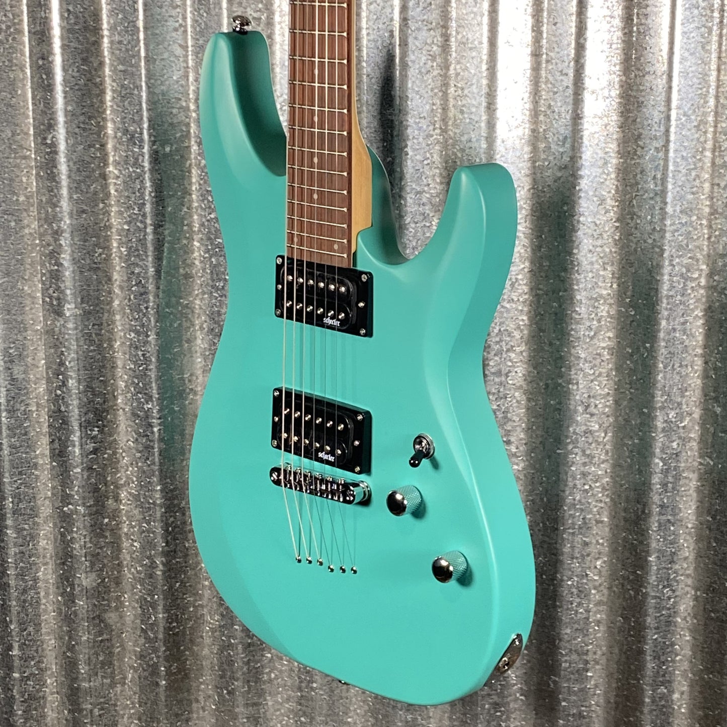 Schecter C-6 Deluxe Satin Aqua Guitar #0749