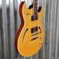 Reverend Limited Edition Manta Ray Semi Hollow Body Archtop Vintage Clear Natural Guitar #21 Blem