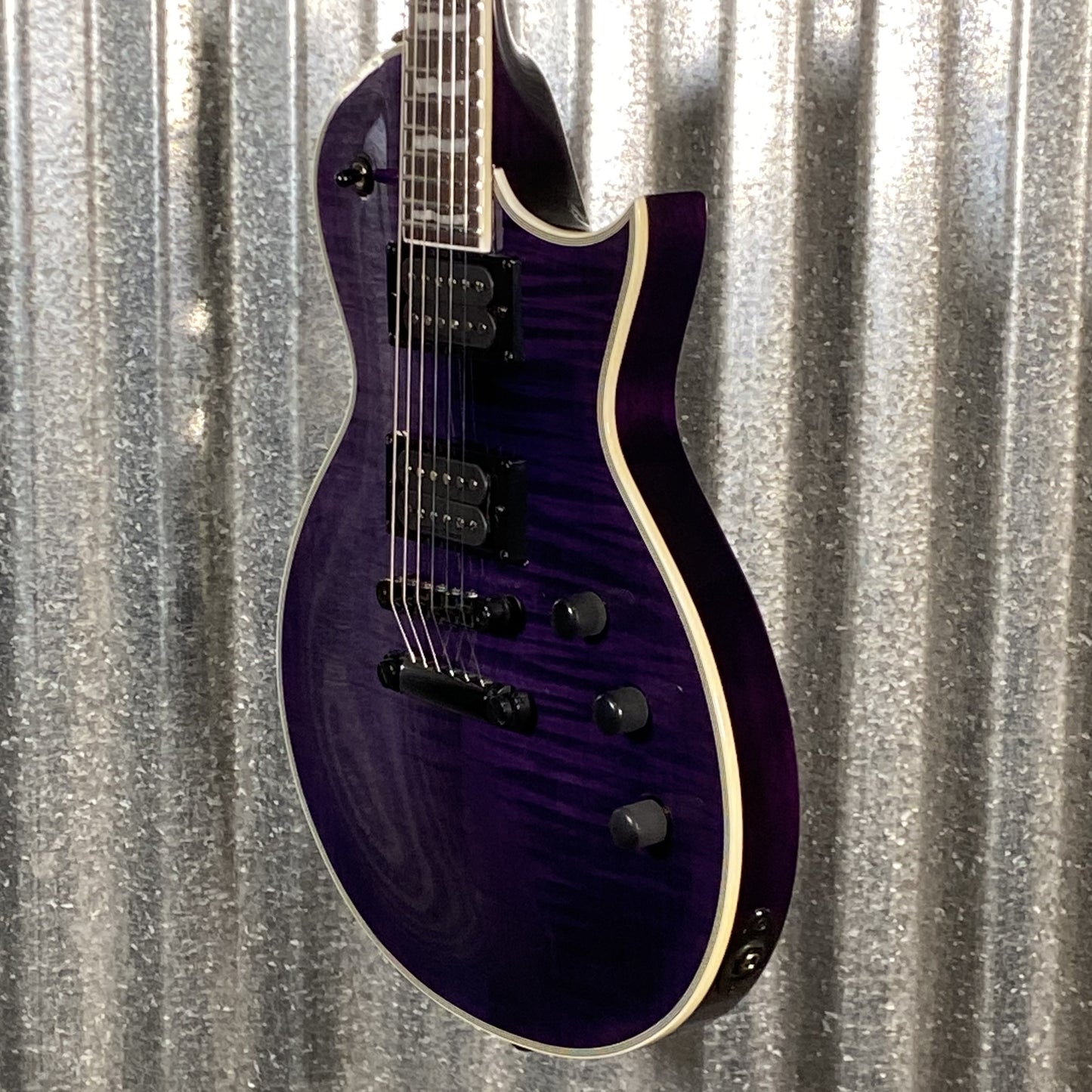 ESP LTD EC-1000 Eclipse Seymour Duncan See Thru Purple Guitar LEC1000FMSTP #3098 Used