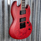 ESP LTD Viper-1000 Evertune See Thru Black Cherry Satin Guitar LVIPER1000ETQMSTBCS #2728 Used