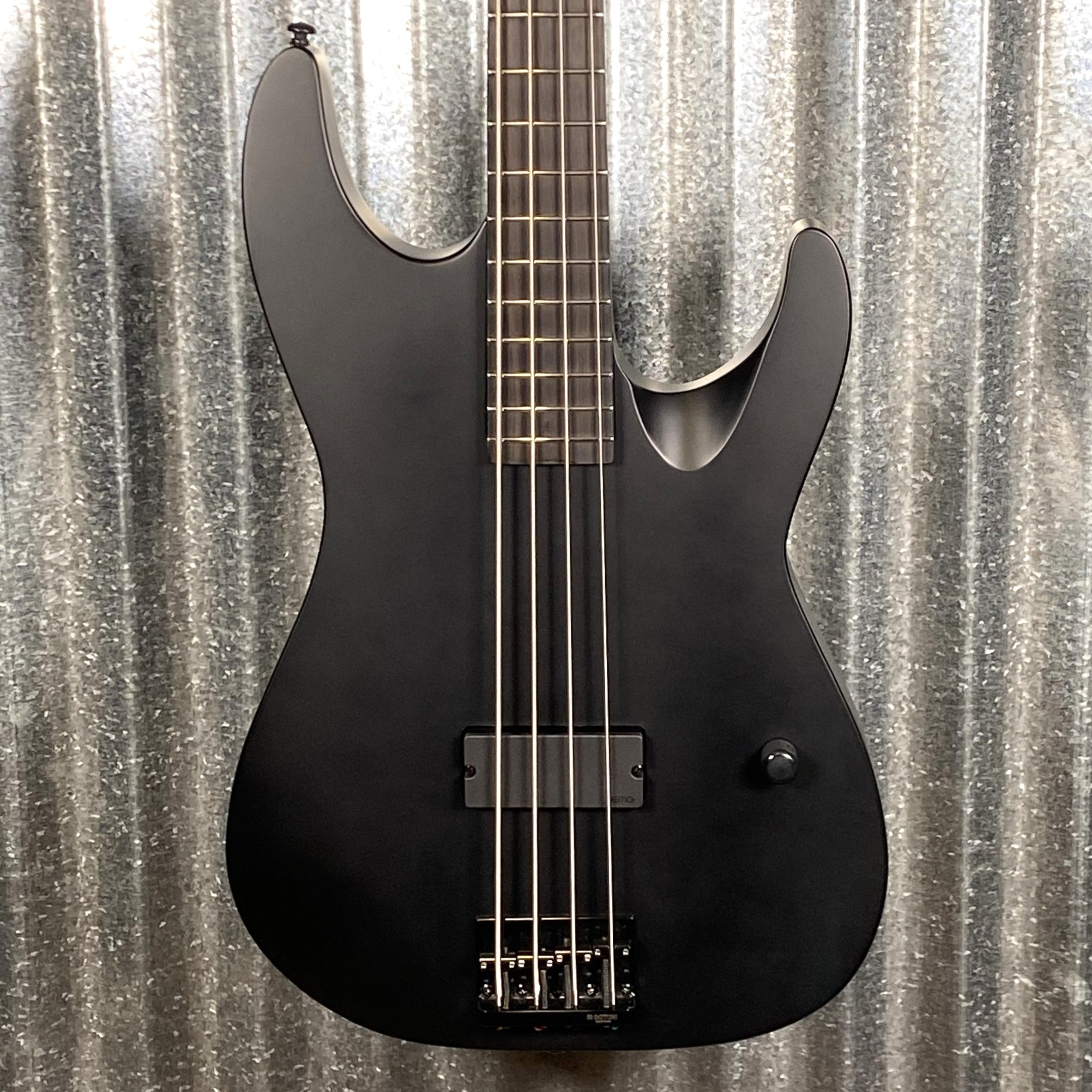 ESP LTD M-4 Black Metal Black Satin 4 String Bass LM4BKMBLKS