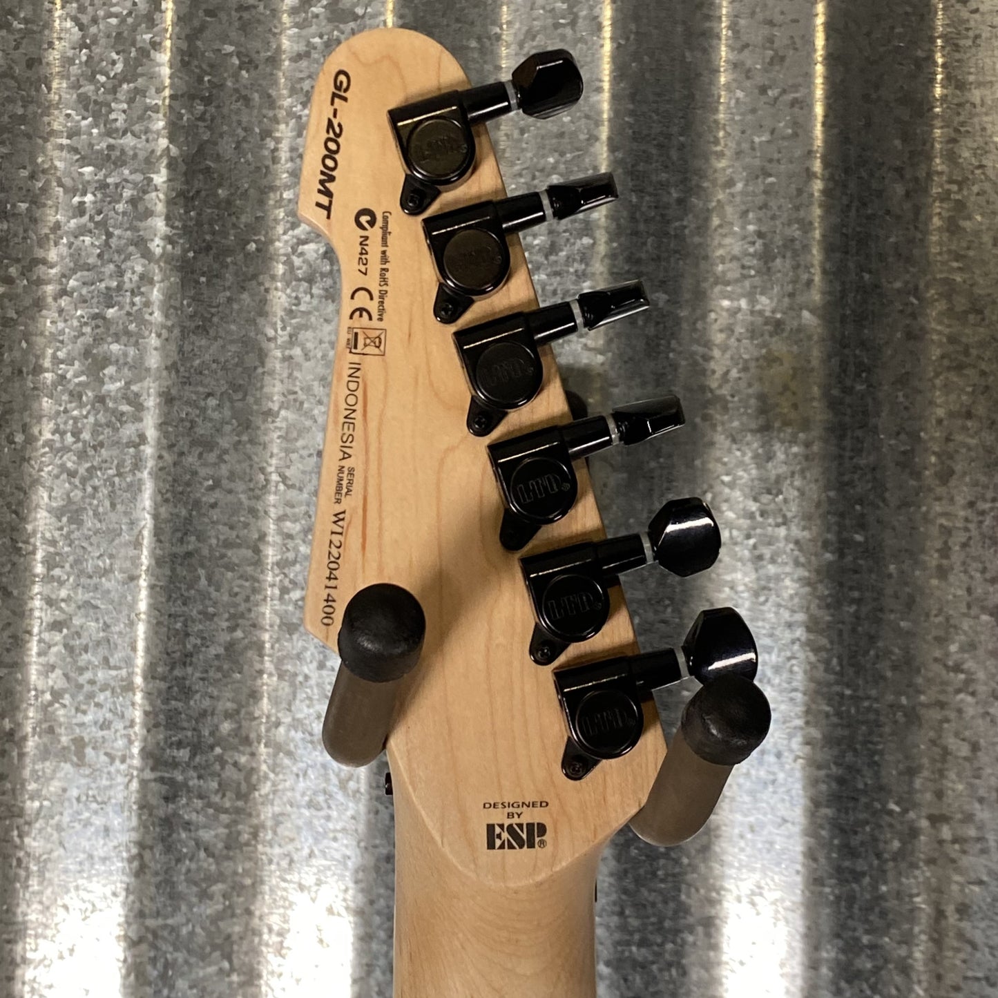 ESP LTD GL-200MT George Lynch Yellow Tiger Stripe Graphic Guitar GL200MT #1400 Used