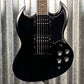 Westcreek Racer Offset SG Black Satin Solid Body Guitar #0071 Used