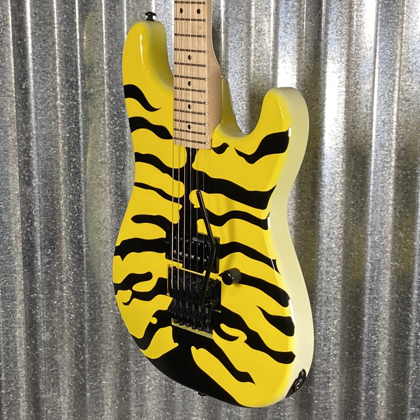 ESP LTD GL-200MT George Lynch Yellow Tiger Stripe Graphic Guitar GL200MT #0083 Used