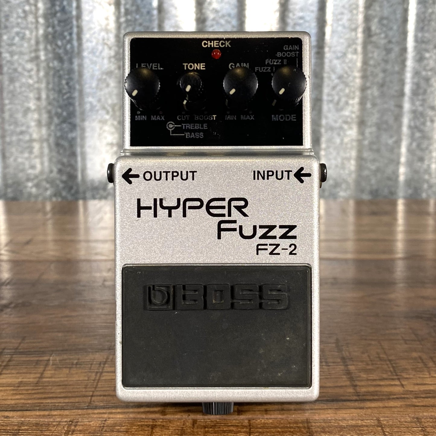 Boss FZ-2 Hyper Fuzz Guitar Effect Pedal Silver Label Taiwan Used