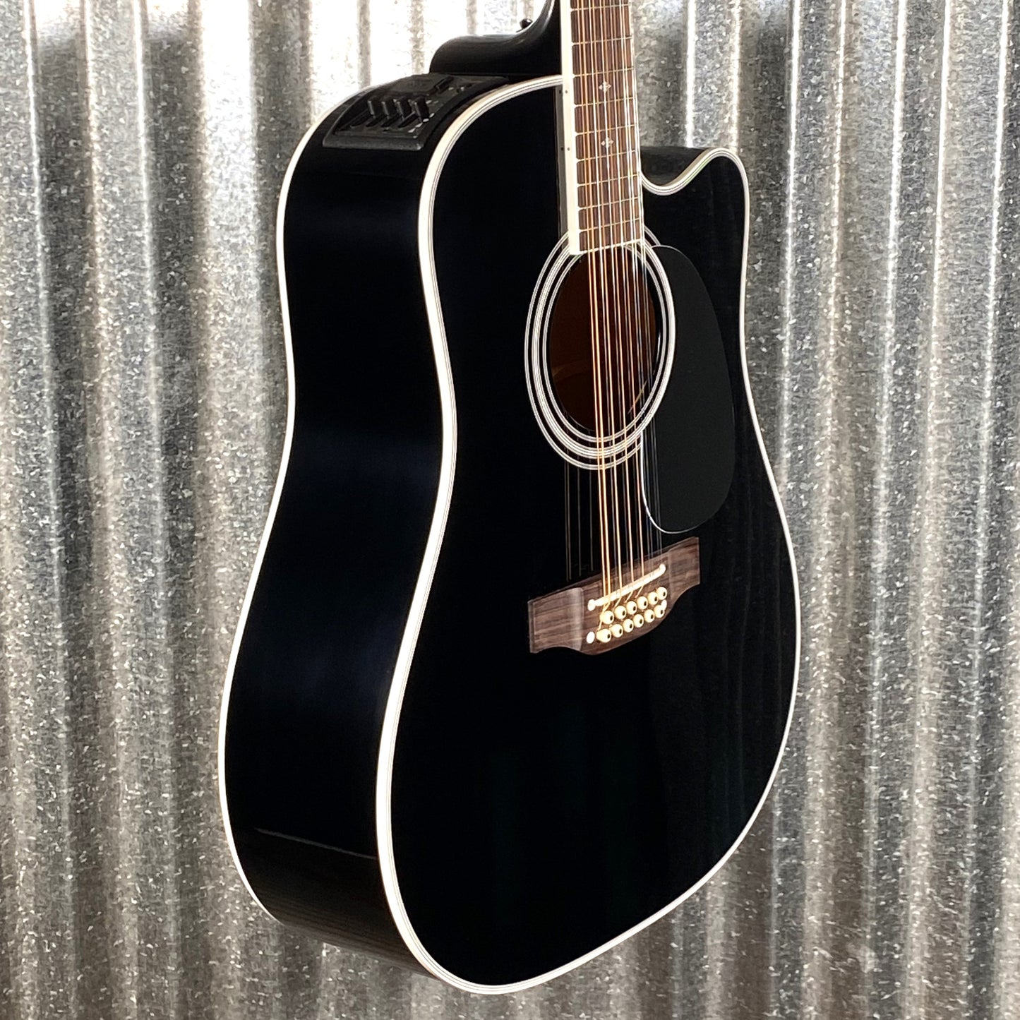 Takamine EF381SC Cutaway 12 String Acoustic Electric Guitar Black & Case Japan #0511