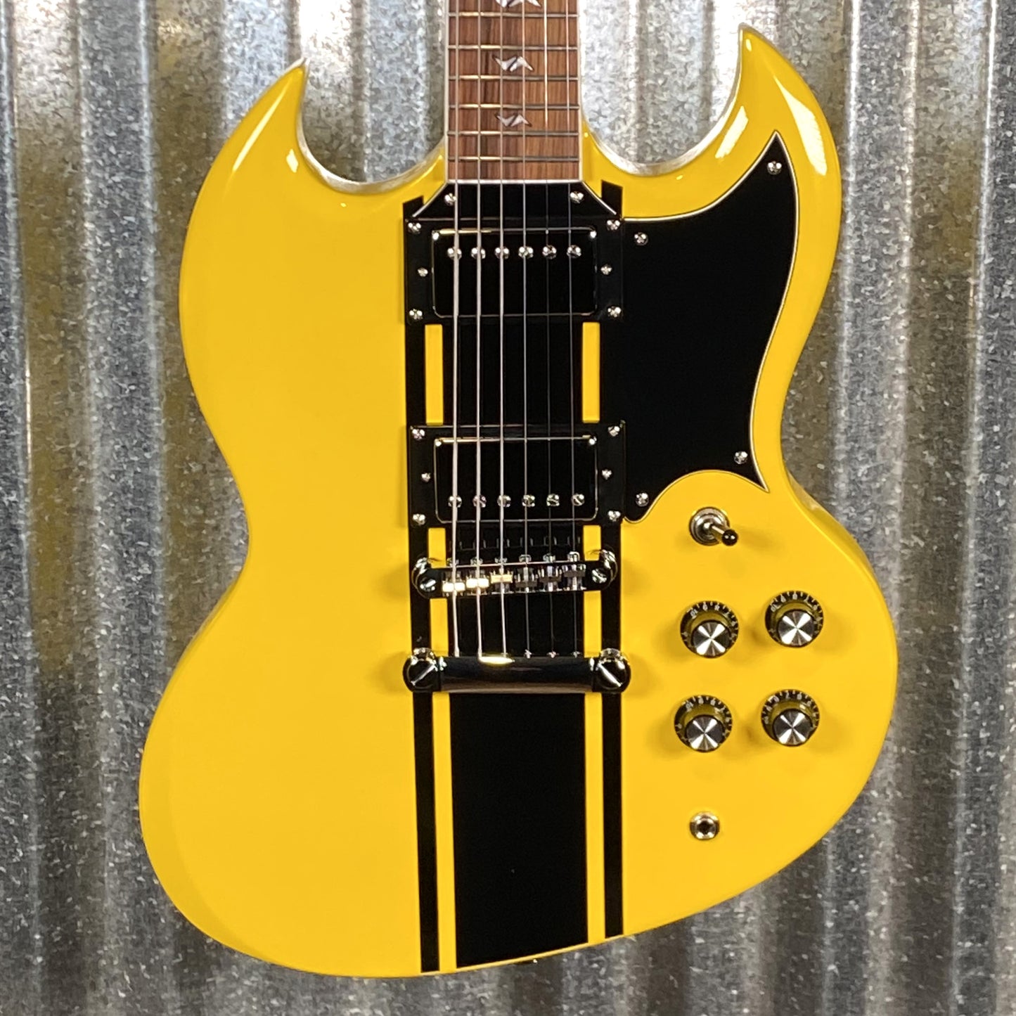 Westcreek Guitars Racer SG Offset Style Bumble-B Yellow #0040 Used