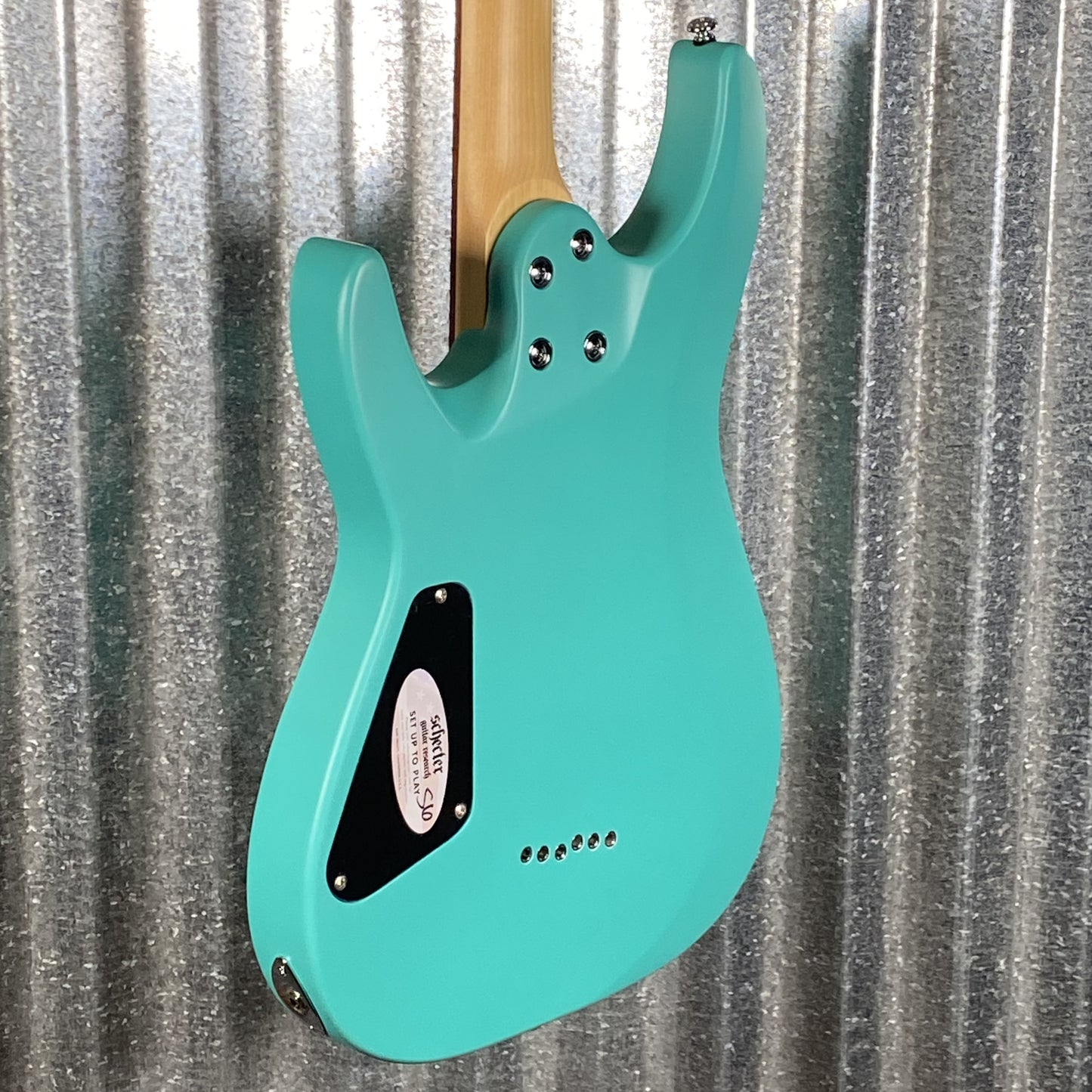 Schecter C-6 Deluxe Satin Aqua Guitar #0749