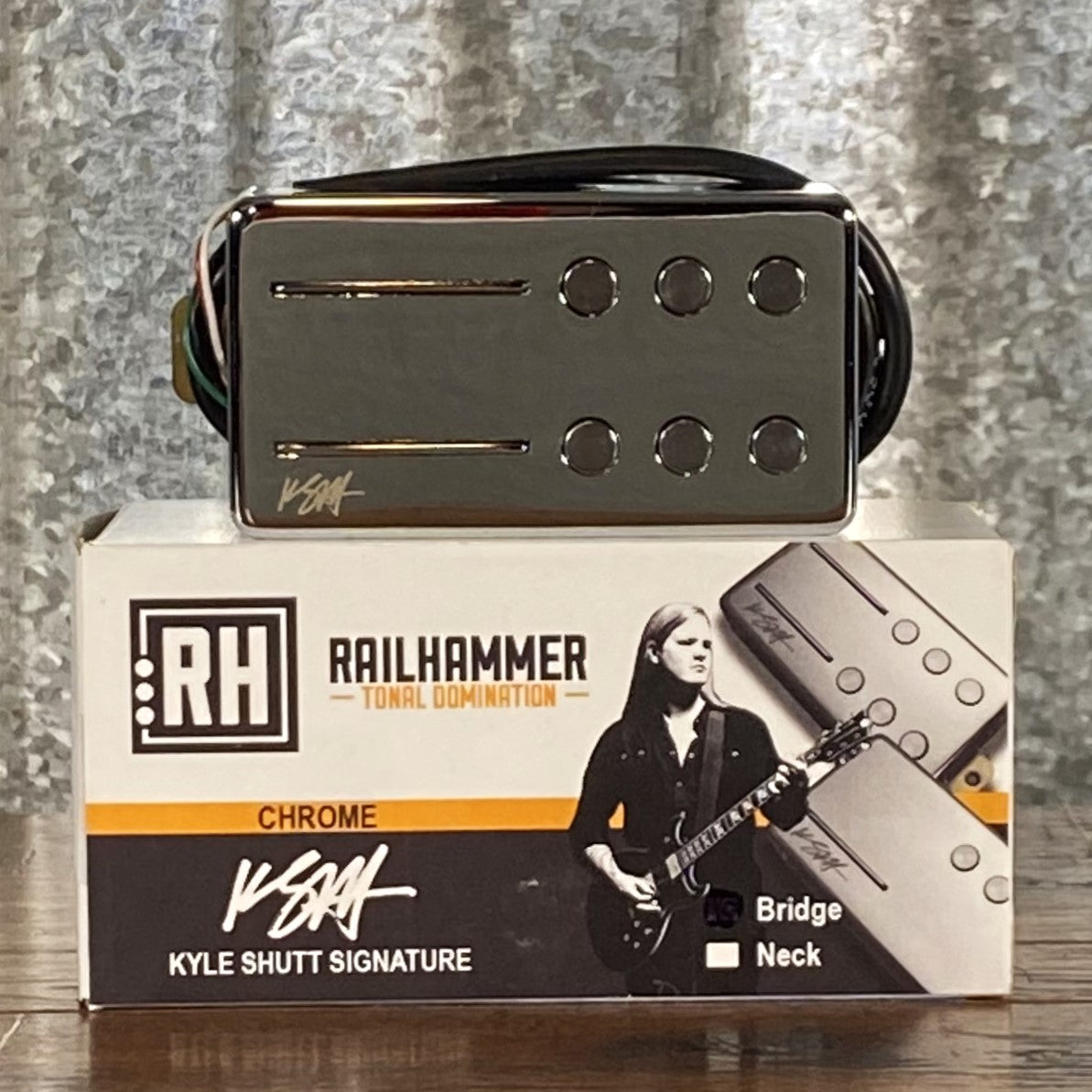 Railhammer Kyle Shutt Bridge Chrome Humbucker Guitar Pickup