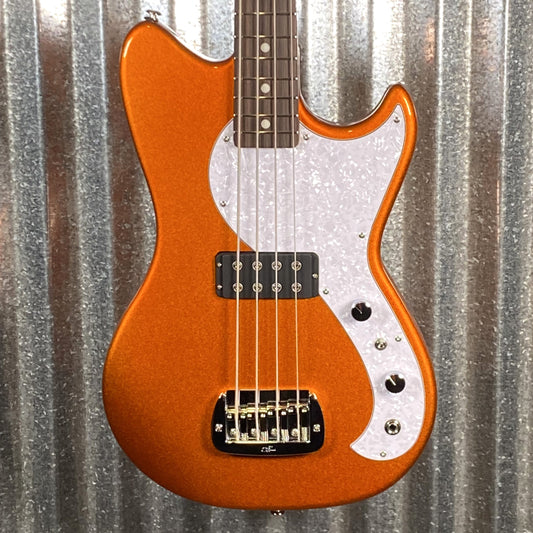 G&L USA Fullerton Deluxe Fallout Bass 4 String Tangerine Metallic & Bag #9009