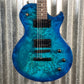 Schecter Solo-II Standard Ocean Blue Burst Burl Guitar #0469 Blem