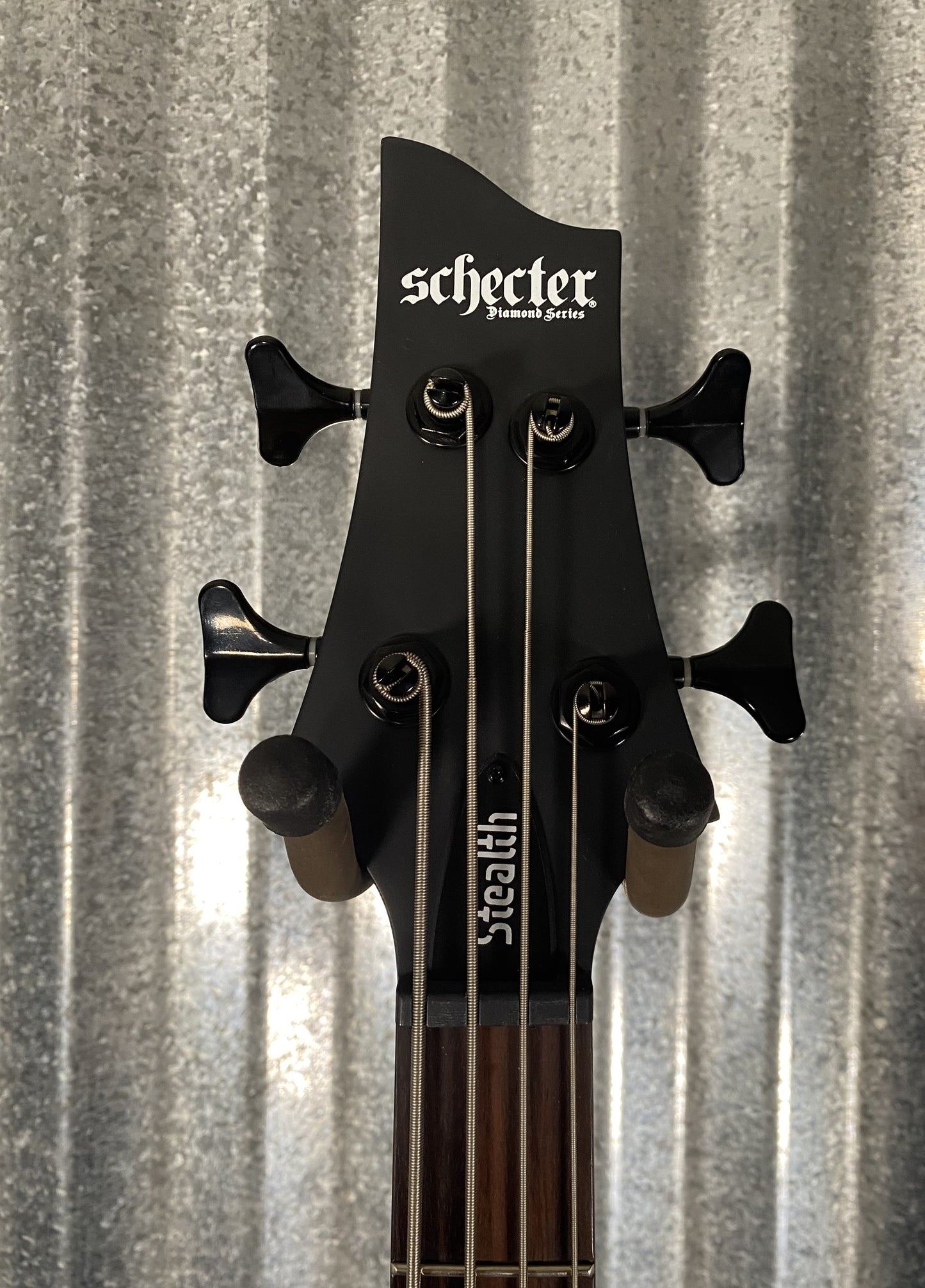 Schecter Stiletto Stealth-4 4 String Bass Satin Black #0253