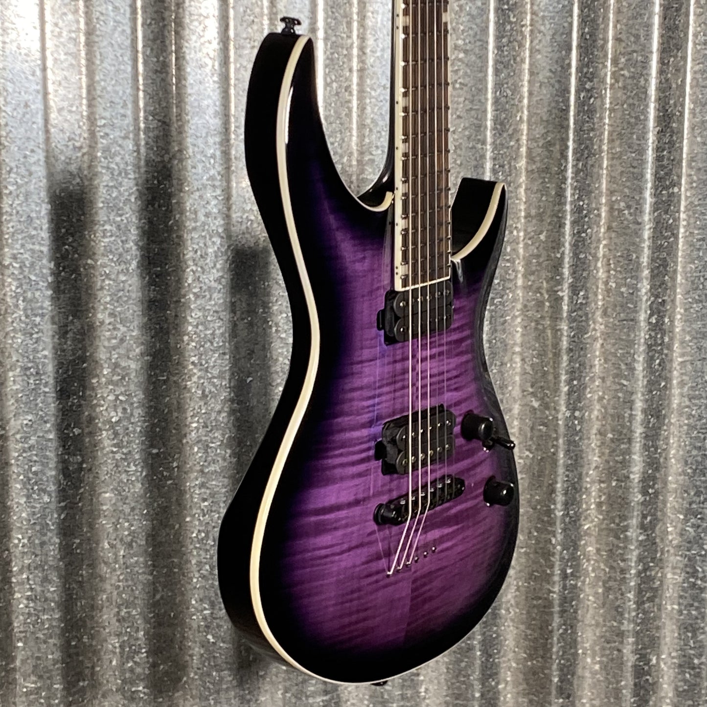 ESP LTD H3-1000 See Thru Purple Guitar LH31000FMSTPSB #1696 Used