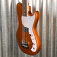 G&L USA Fullerton Deluxe Fallout Bass 4 String Tangerine Metallic & Bag #9009