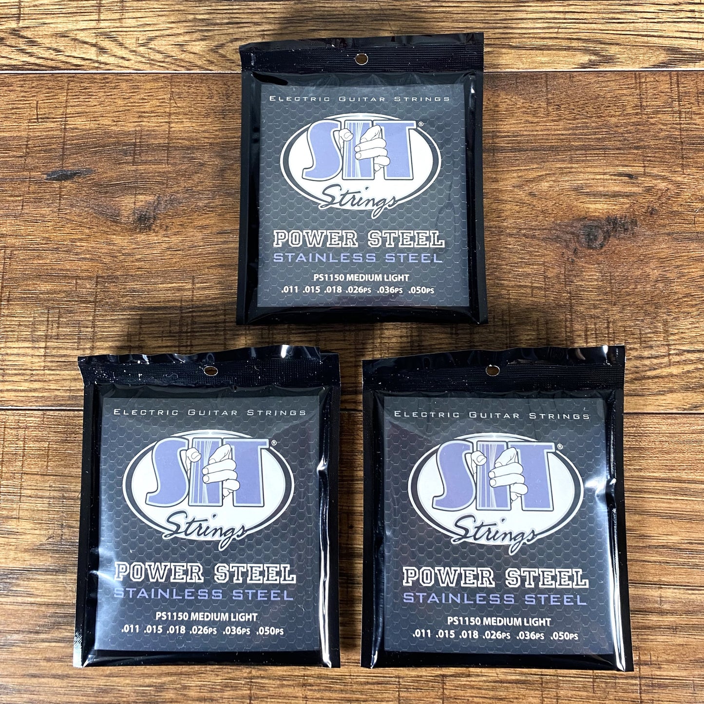 SIT Strings PS1150 Power Steel Stainless Steel Electric Guitar String Set 3 Pack