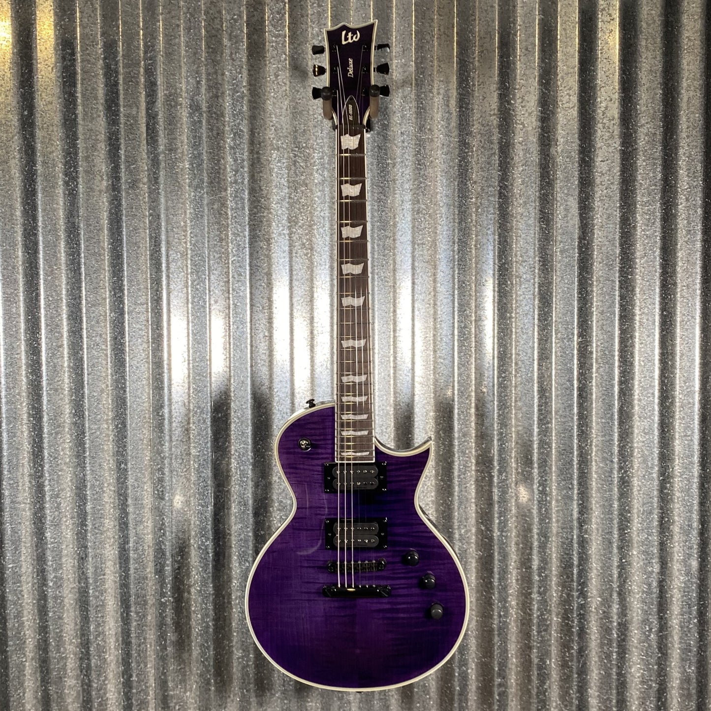 ESP LTD EC-1000 Eclipse Seymour Duncan See Thru Purple Guitar LEC1000FMSTP #3098 Used