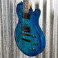 Schecter Solo-II Standard Ocean Blue Burst Burl Guitar #0469 Blem