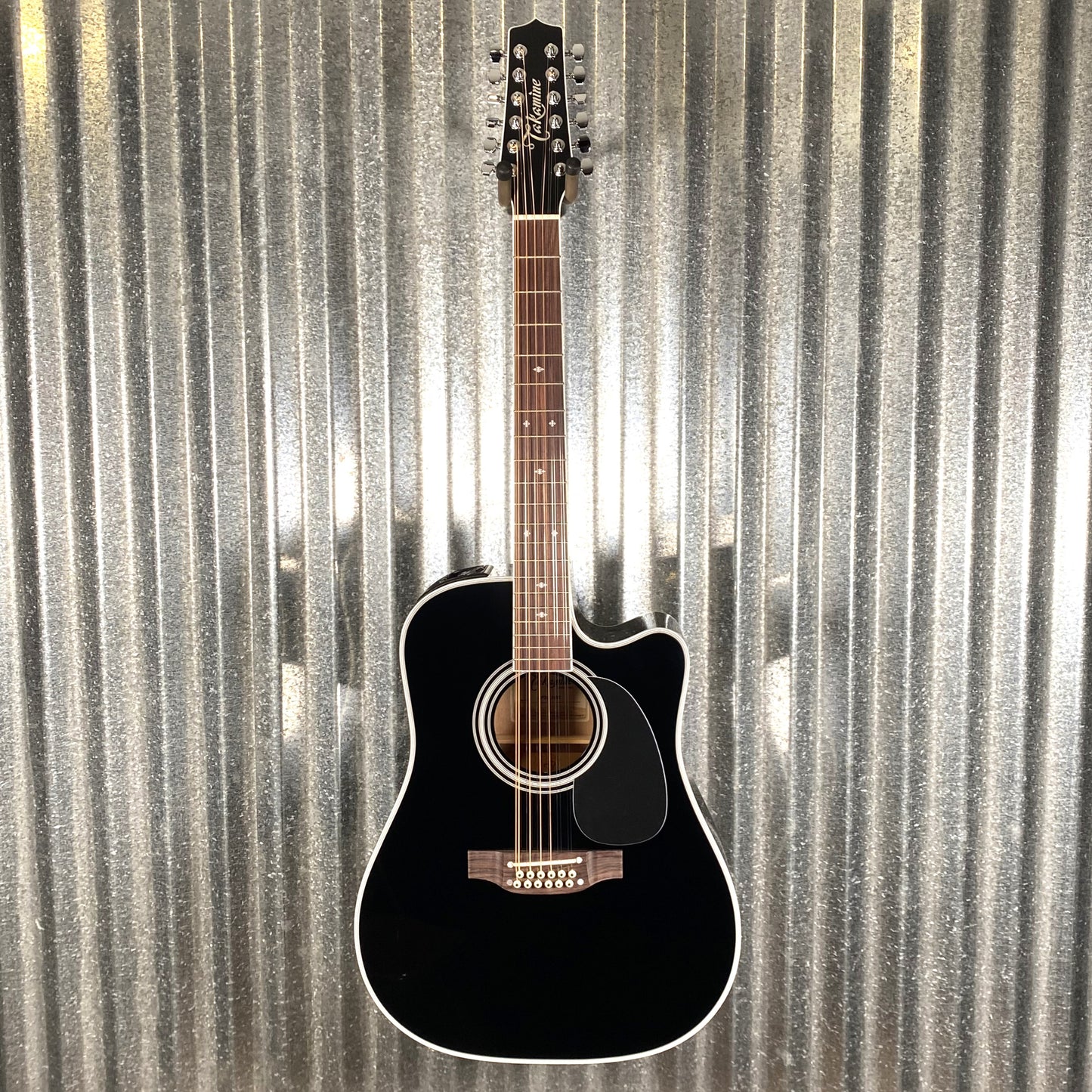 Takamine EF381SC Cutaway 12 String Acoustic Electric Guitar Black & Case Japan #0172