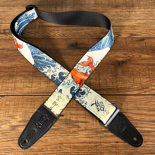 Levy's MPD2-016 2" Polyester Guitar Bass Strap Koi Waves