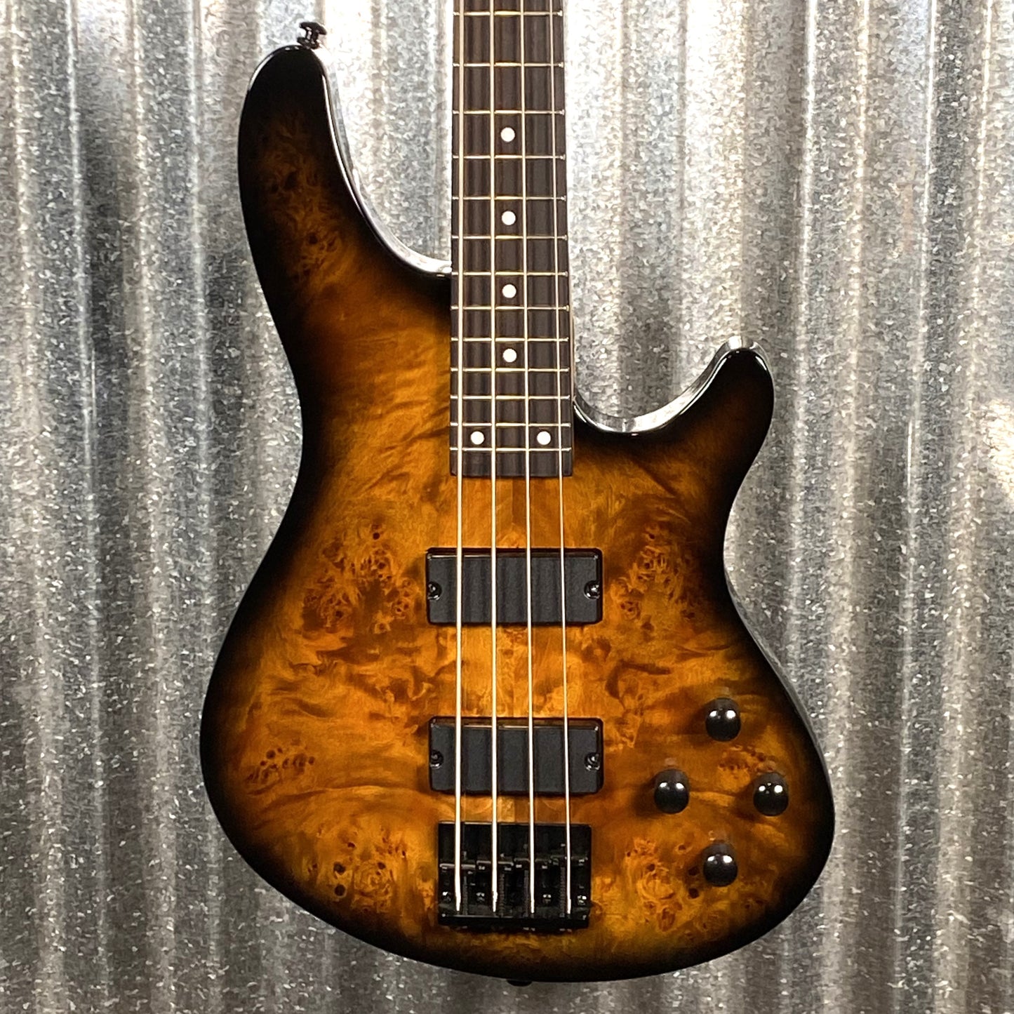 Schecter C-4 Standard Tobacco Burl 4 String Bass #0810 Blem