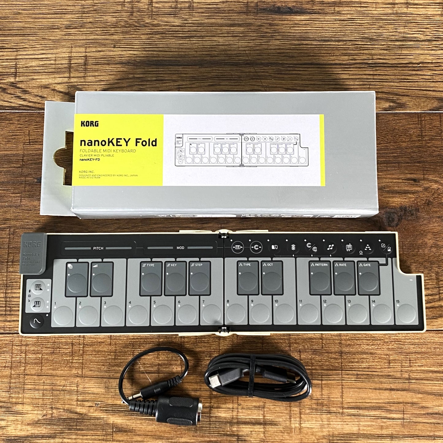 Korg nanoKey Fold SB W-06 Foldable Midi Keyboard Sand Beige