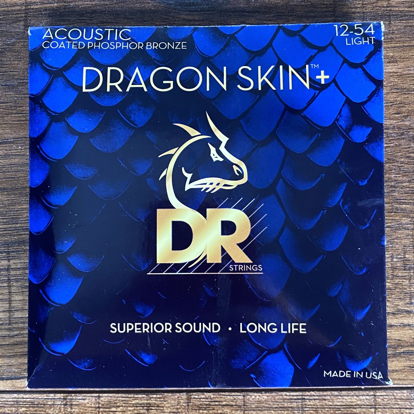 DR Strings DAP-12 Dragon Skins + Coated Phosphor Bronze Acoustic Guitar Set Light 12-54