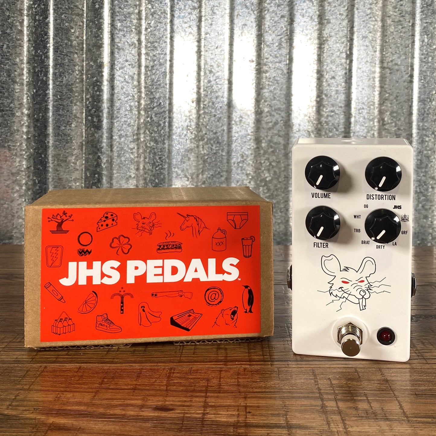 JHS Pedals Packrat 9 Rat Distortion Guitar Effect Pedal WHITE