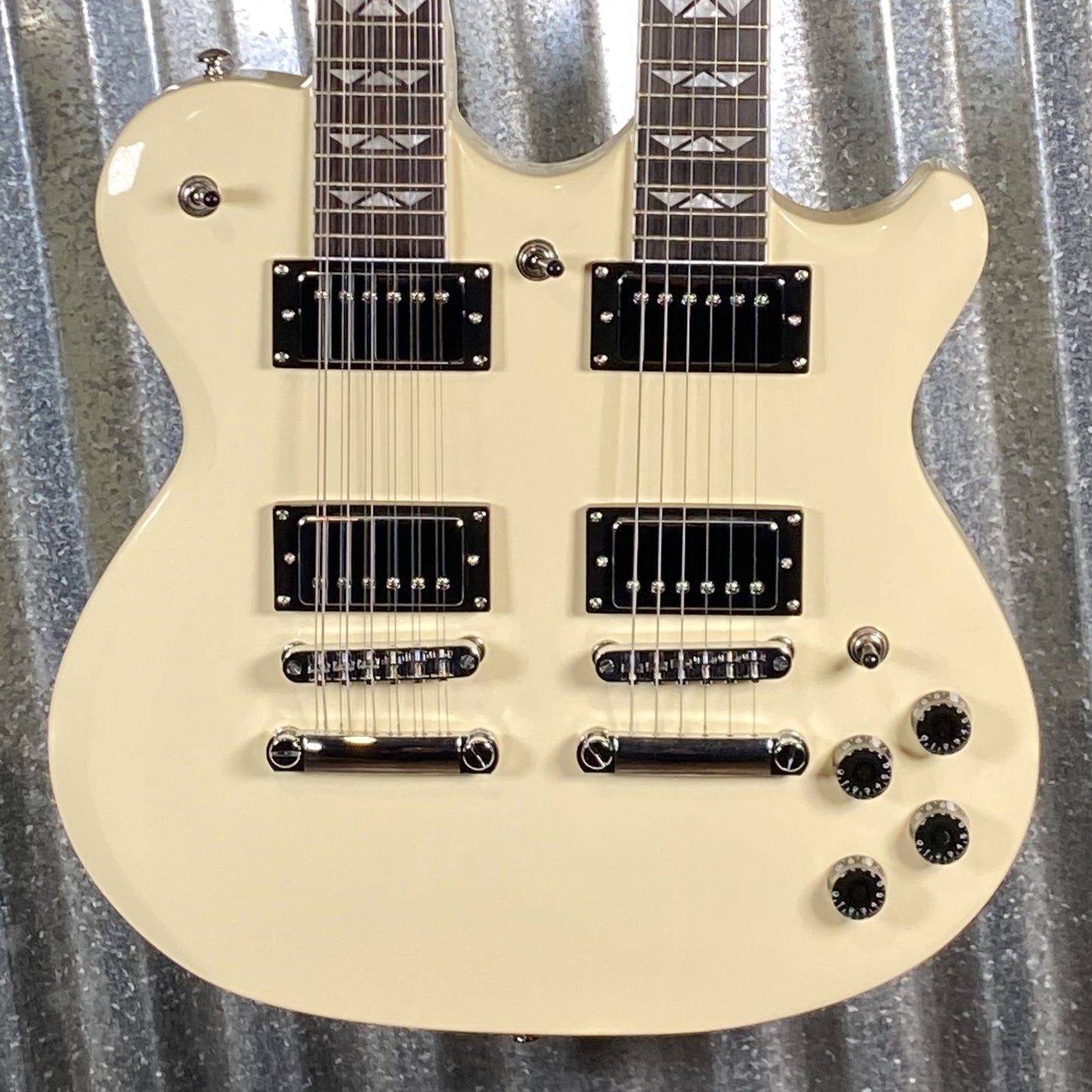 Westcreek Guitars Double Trouble Double Neck 12 & 6 String White #0151 Used