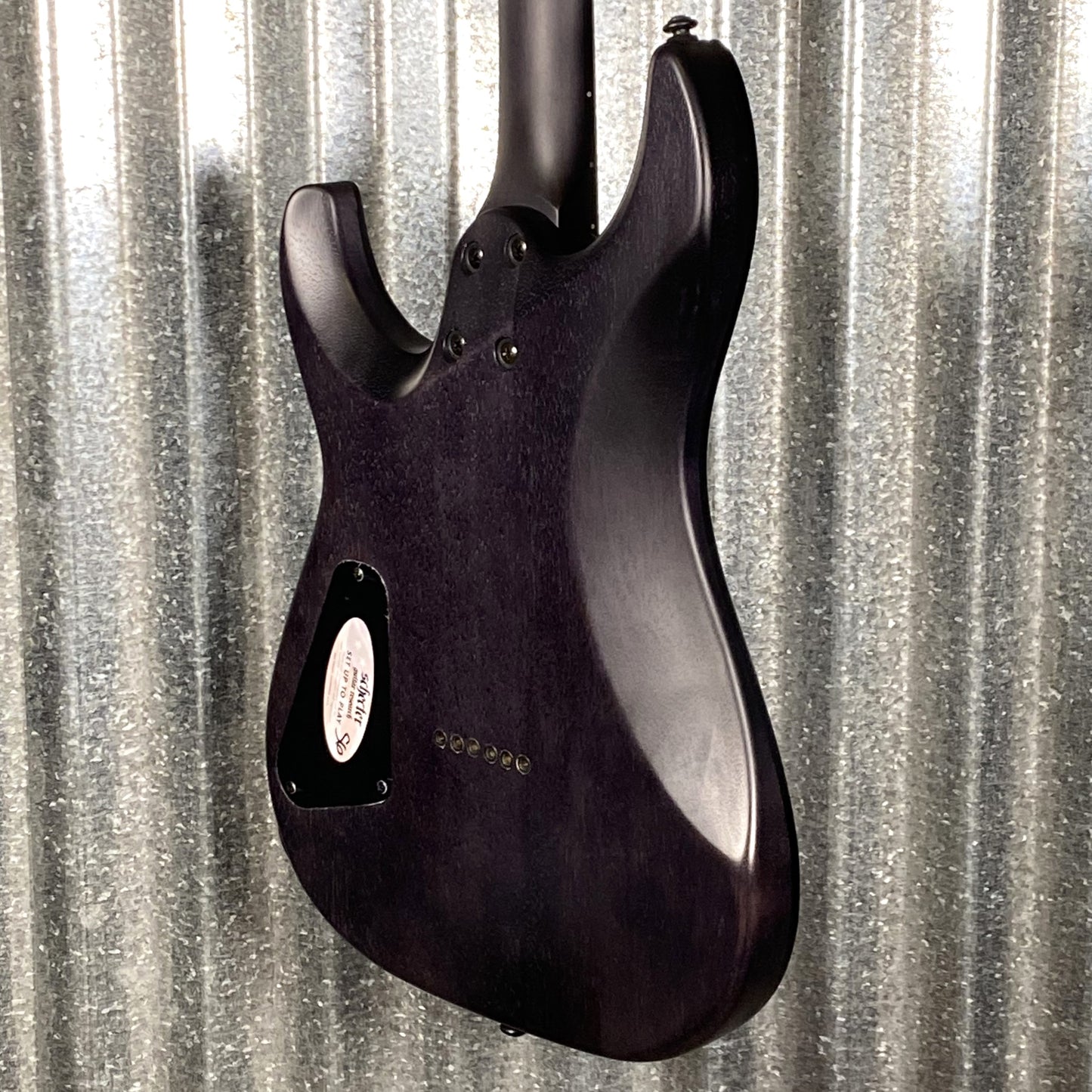 Schecter Omen Elite 6 See Thru Blue Burst Guitar #0817