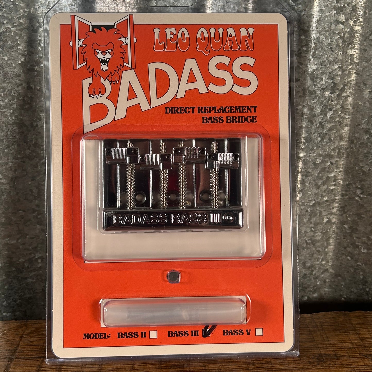 Leo Quan Badass III 4 String Bass Bridge Grooved Saddles Chrome BB-3343-010