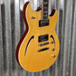 Reverend Limited Edition Manta Ray Semi Hollow Body Archtop Vintage Clear Natural Guitar & Case #9