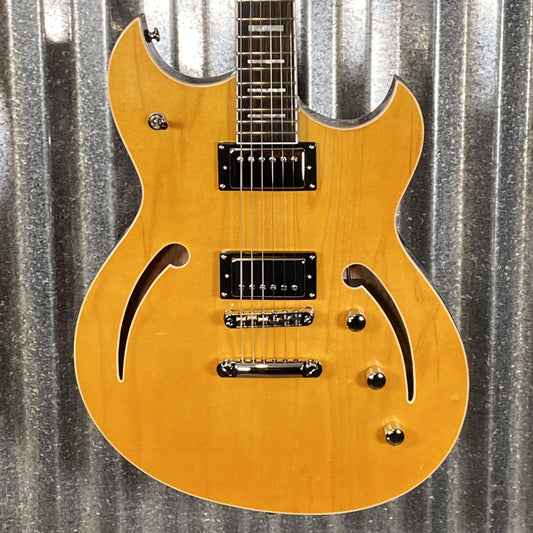 Reverend Limited Edition Manta Ray Semi Hollow Body Archtop Vintage Clear Natural Guitar & Case