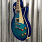 Epiphone Les Paul Standard Pro Plus Top Flame Trans Blue Guitar & Case #2135 Used