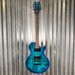 Schecter Solo-II Standard Ocean Blue Burst Burl Guitar #0502 Blem