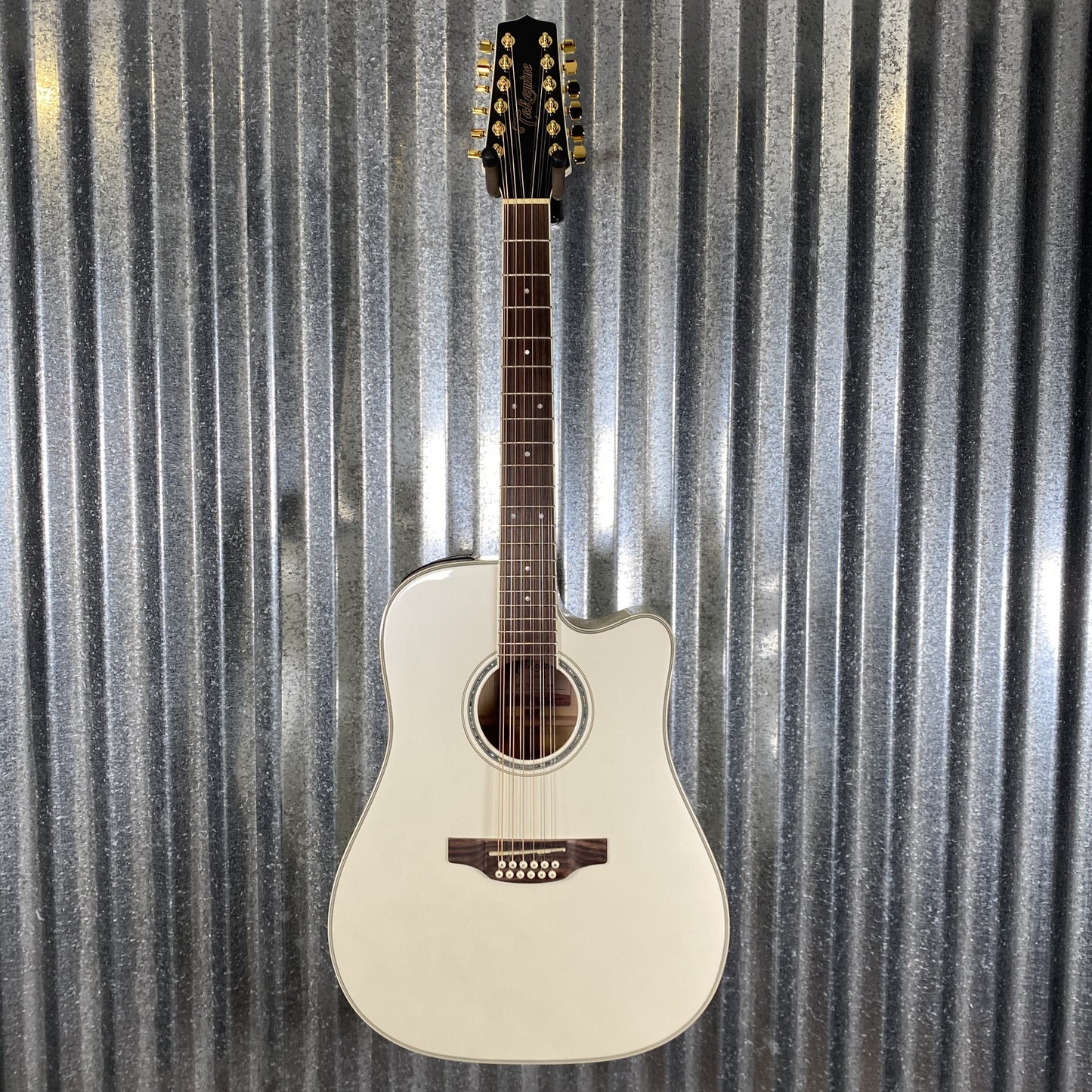 Takamine GD37CE-12 PW Pearl White 12 String Acoustic Electric Guitar & Bag #0953