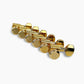 True Lok TK-7106-002 Mini Size Guitar Locking Tuners Single Pin 6 In Line Gold Fits G&L USA