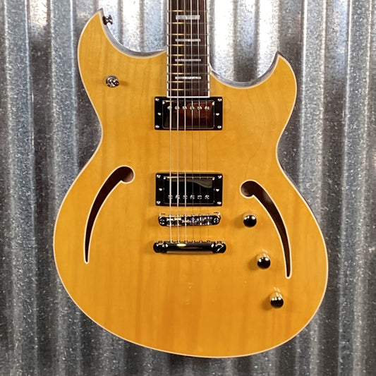 Reverend Limited Edition Manta Ray Semi Hollow Body Archtop Vintage Clear Natural Guitar #17 Blem