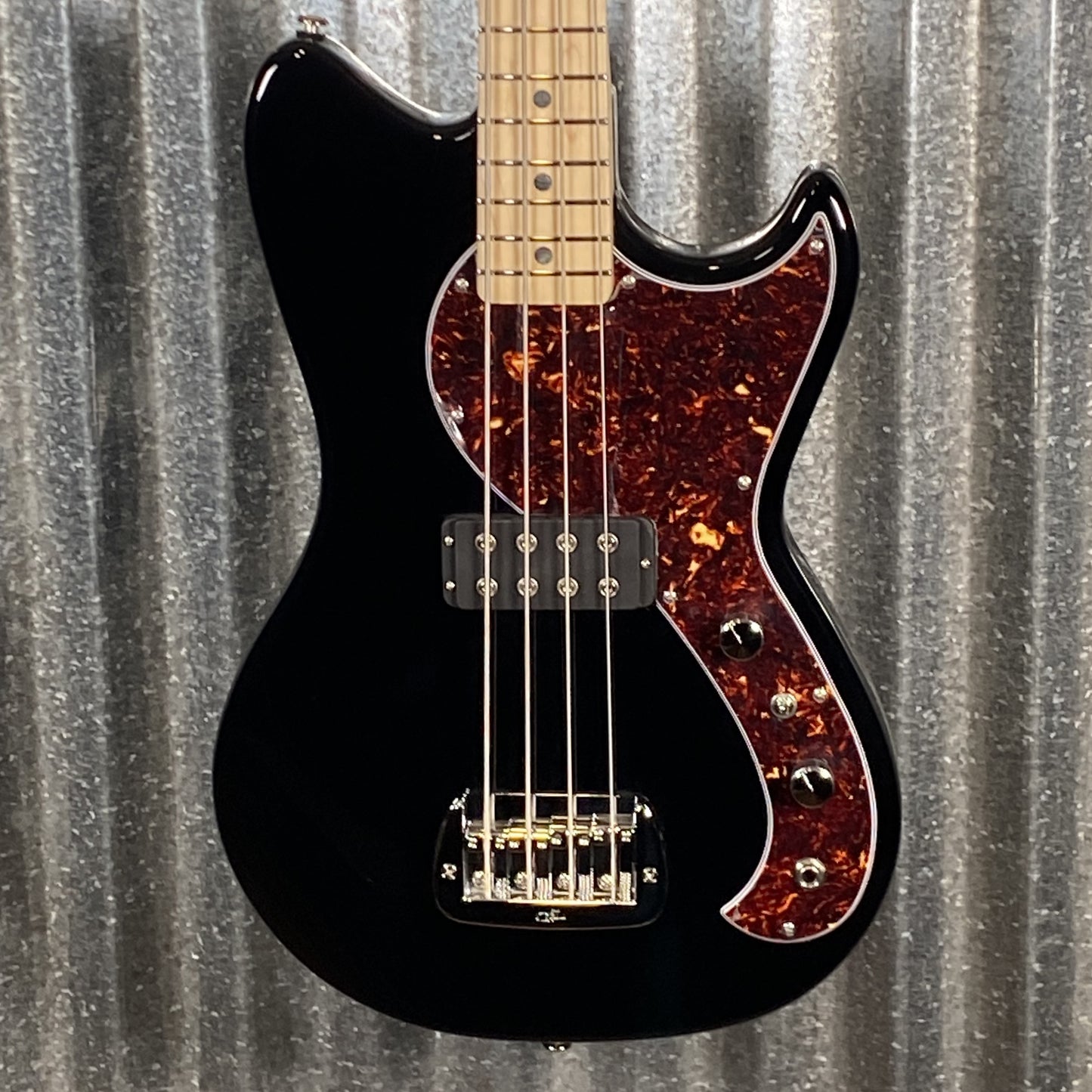 G&L USA Fullerton Deluxe Fallout Bass 4 String Jet Black & Bag #8073