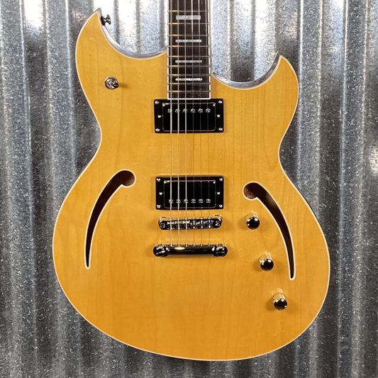 Reverend Limited Edition Manta Ray Semi Hollow Body Archtop Vintage Clear Natural Guitar #15 Blem