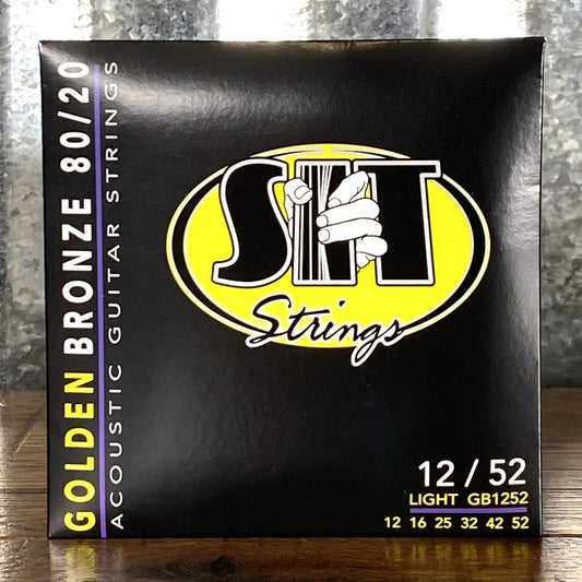 SIT Strings GB1252 Golden Bronze 80/20 Light Acoustic Guitar Strings 3 Pack