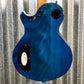 Schecter Solo-II Standard Ocean Blue Burst Burl Guitar #0502 Blem