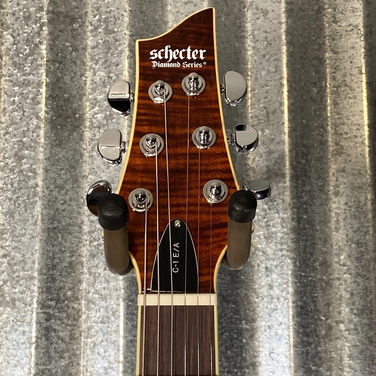 Schecter C1 E/A Classic Piezo Cat's Eye Flame Guitar #0383