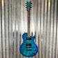 Schecter Solo-II Standard Ocean Blue Burst Burl Guitar #0469 Blem