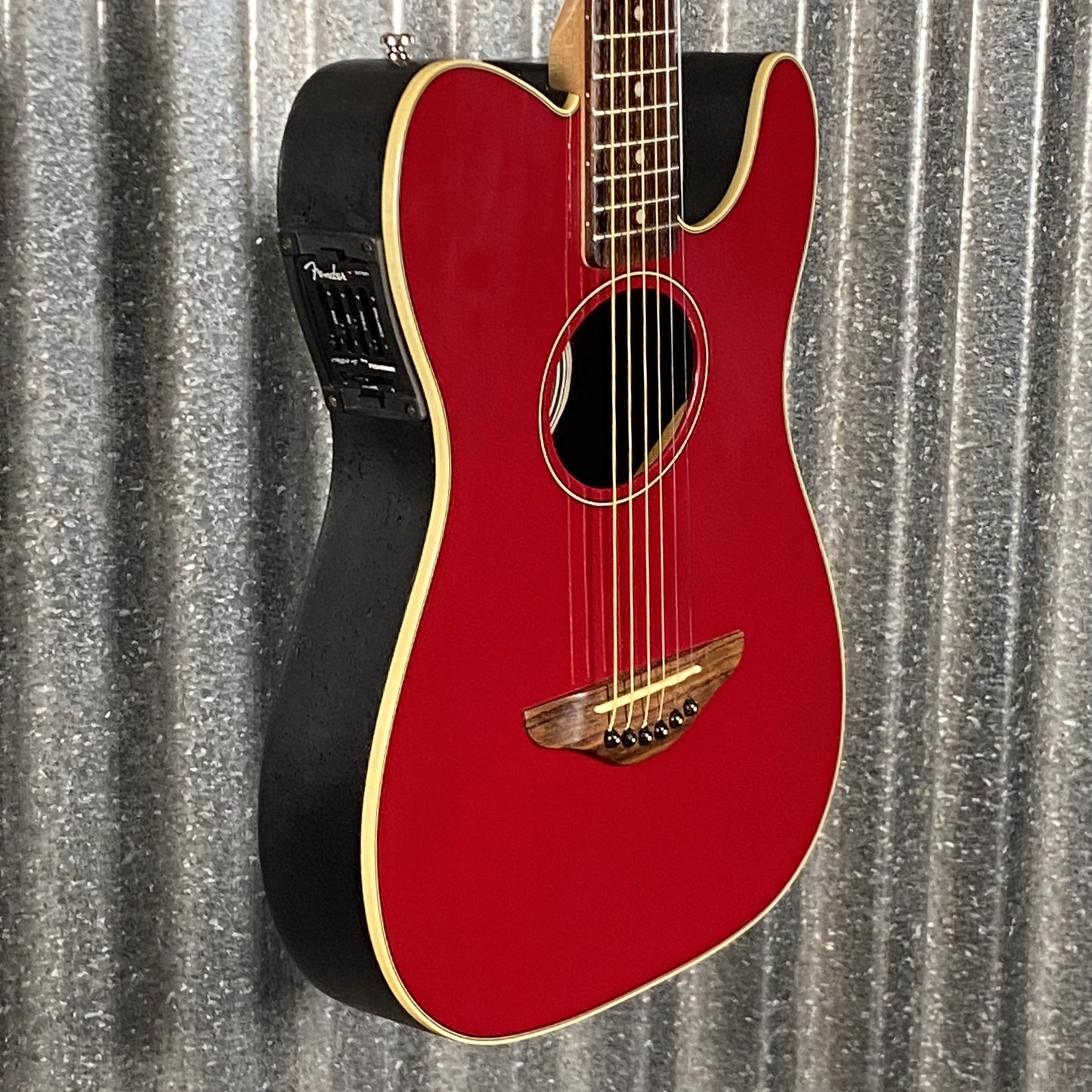 Fender Telecoustic Standard Wine Red Thinline Acoustic Electric Guitar #6250 Used