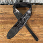 Levy's M4WP-007 3" Padded Embossed Leather Guitar Bass Strap Black